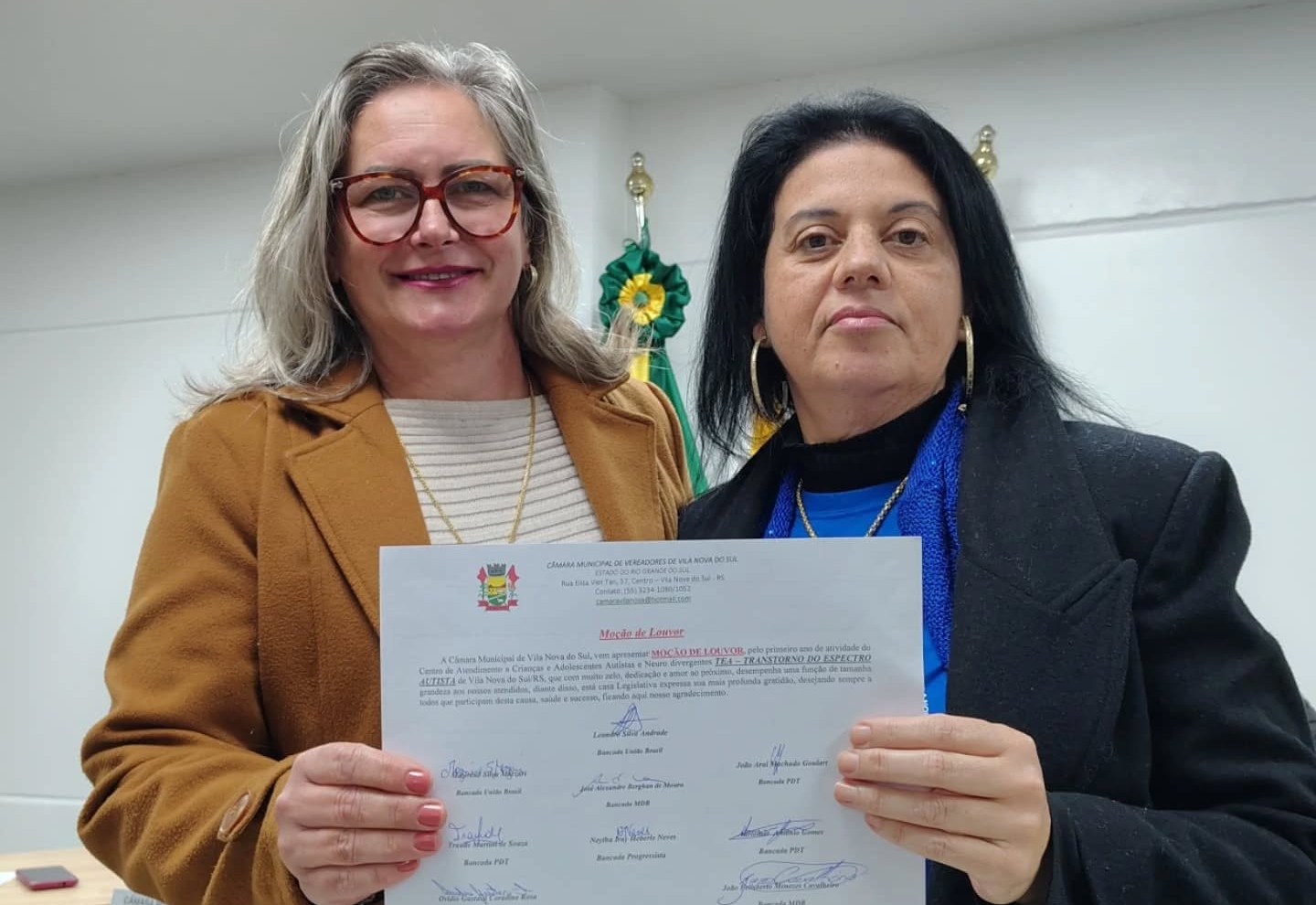 Câmara Municipal de Vila Nova do Sul realiza homenagem ao Grupo TEA
